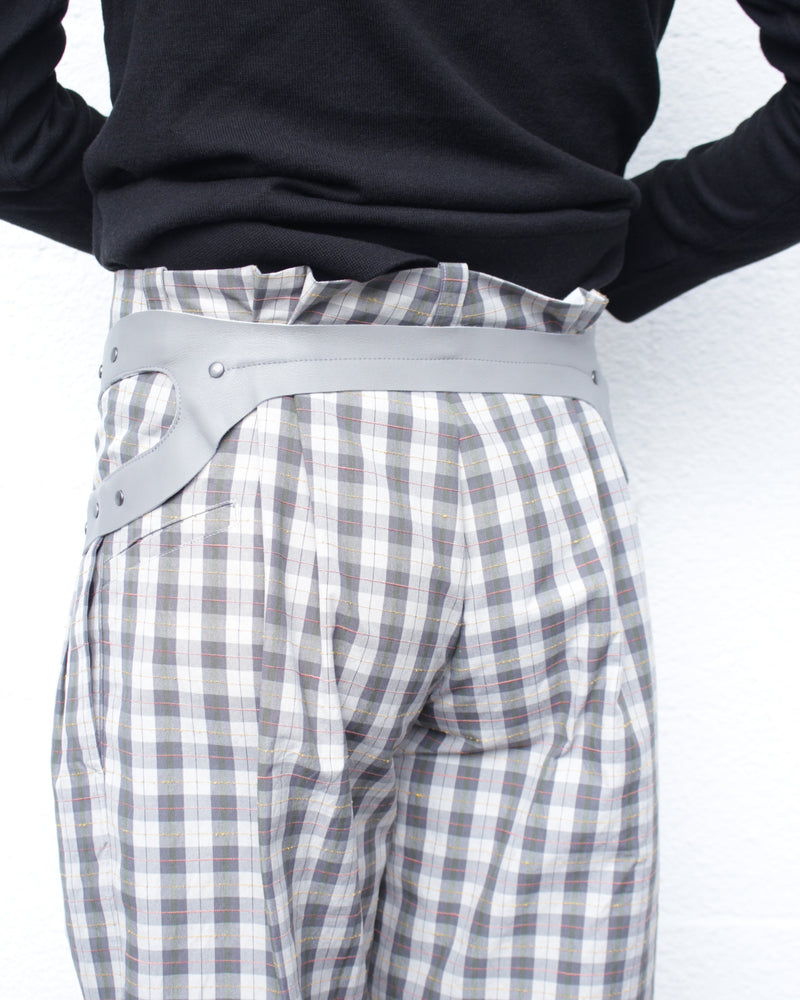 KIKO KOSTADINOV / FITZ TROUSER - Oyster Check/Taupe (KKAW25T02-6)