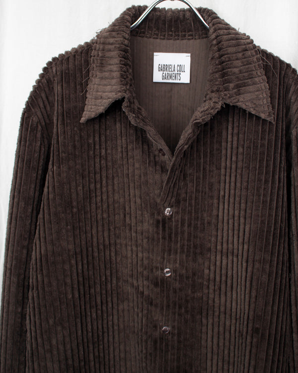 GABRIELA COLL GARMENTS / NO.197 CORDUROY SHIRT - Brown (S12-197)