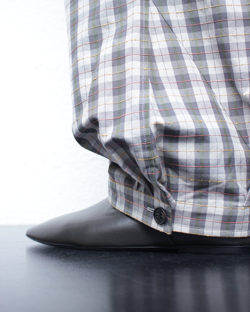 KIKO KOSTADINOV / FITZ TROUSER - Oyster Check/Taupe (KKAW25T02-6)