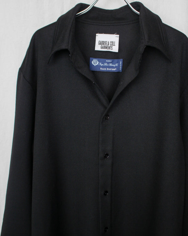 GABRIELA COLL GARMENTS / NO.197 HEAVY WOOL SHIRT - Black (S12-197)