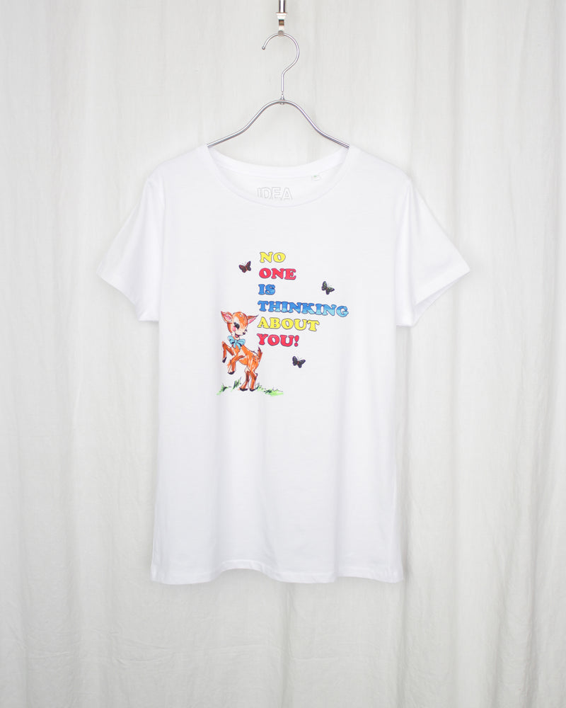 IDEA / NADIA LEE COHEN NO ONE IS THINKING ABOUT YOU T-SHIRT - White (IDEA_TEE09)