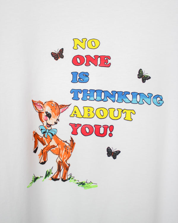 IDEA / NADIA LEE COHEN NO ONE IS THINKING ABOUT YOU T-SHIRT - White (IDEA_TEE09)