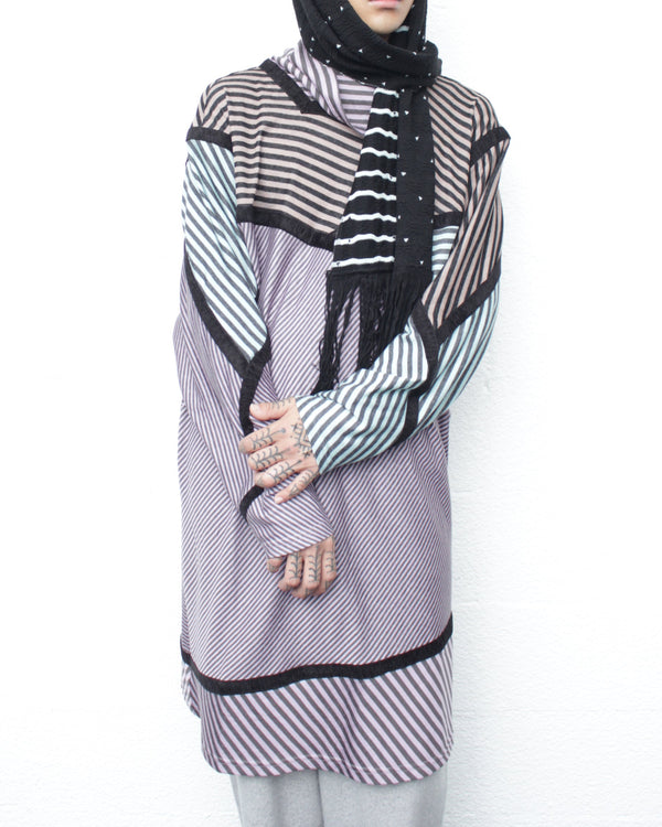 KIKO KOSTADINOV / RADAY JERSEY TUNIC - W. Lilac & Grey/W. Mint & Grey/N. Black & Beige/N. Lilac & Grey (KKAW25TP07-73)