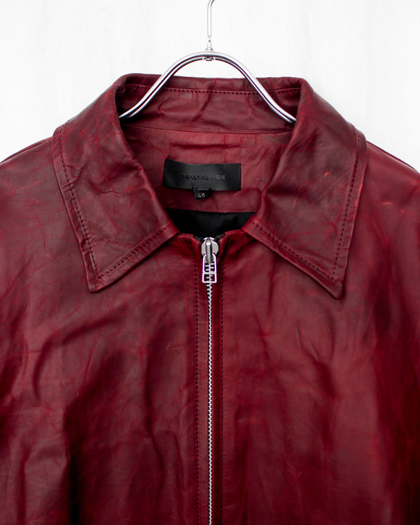 OMAR AFRIDI / BUD BLOUSON - Burgundy (OA-AW25-LTH-103-02)