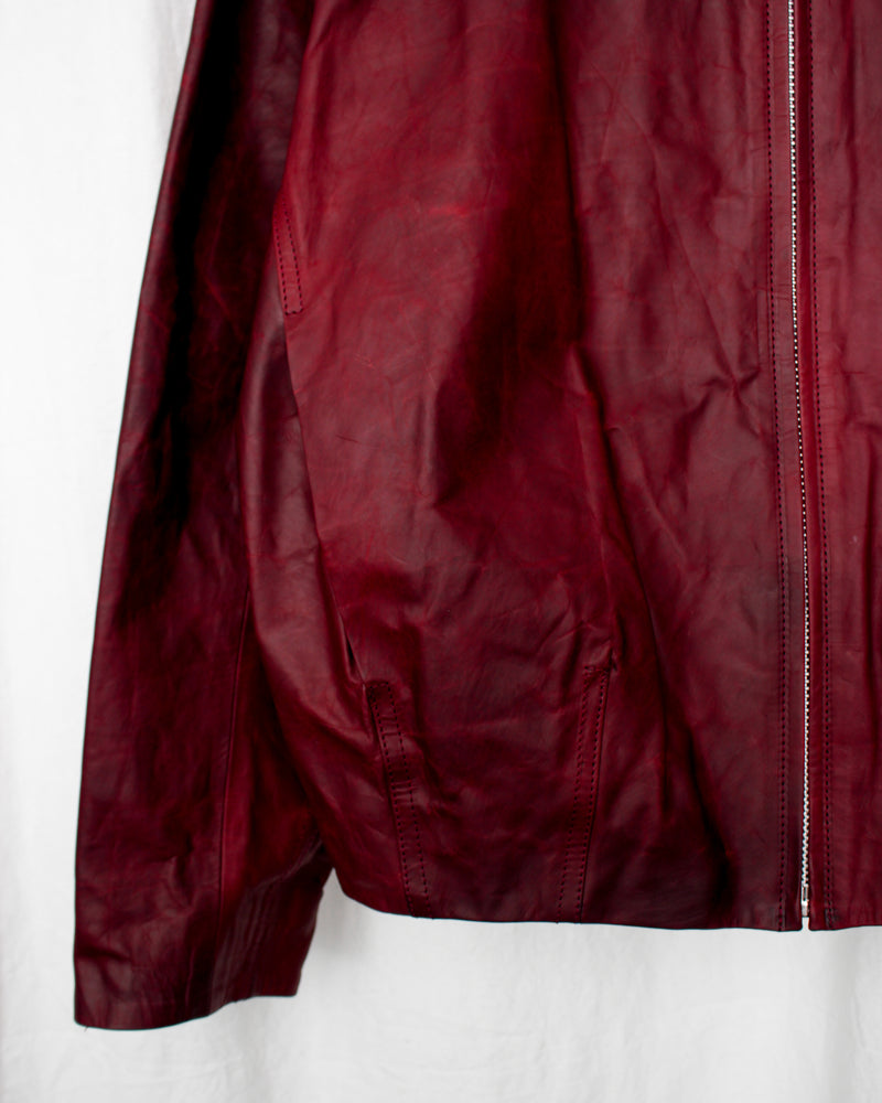 OMAR AFRIDI / BUD BLOUSON - Burgundy (OA-AW25-LTH-103-02)