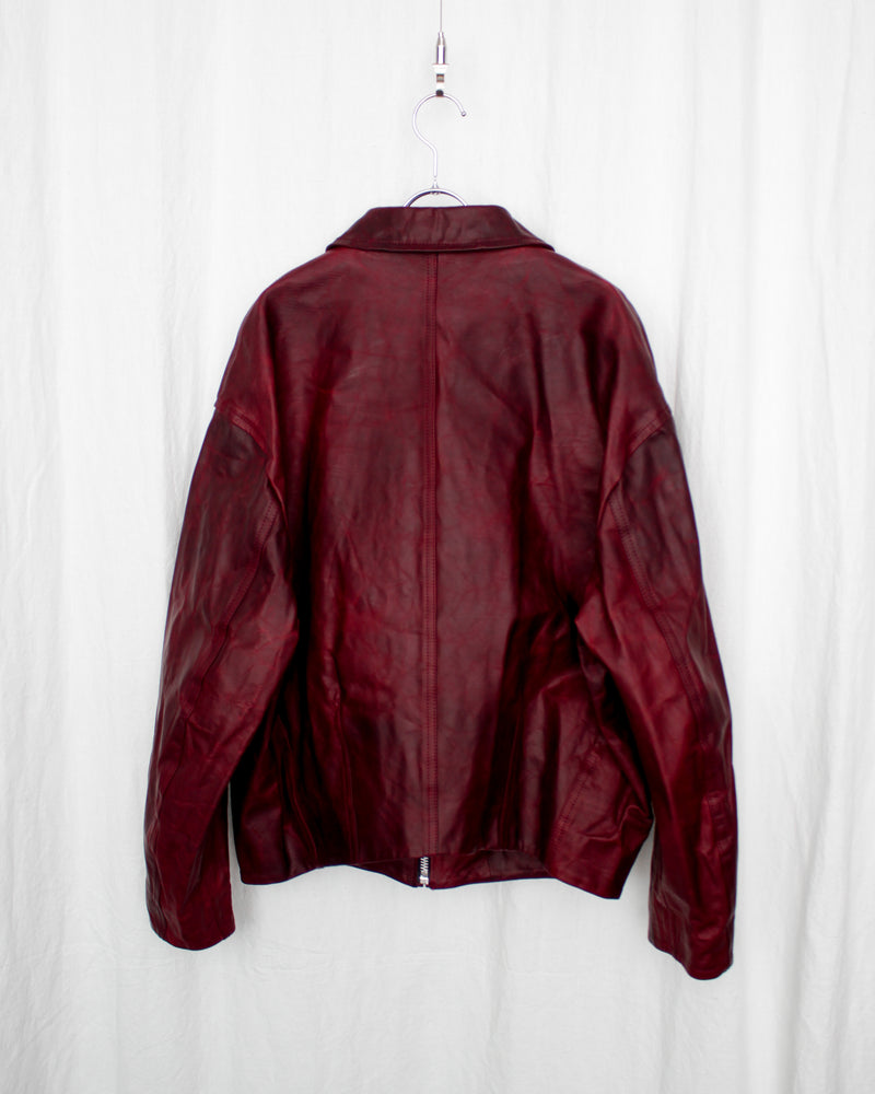 OMAR AFRIDI / BUD BLOUSON - Burgundy (OA-AW25-LTH-103-02)