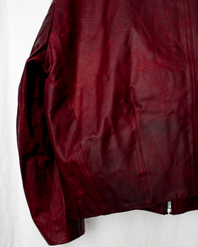 OMAR AFRIDI / BUD BLOUSON - Burgundy (OA-AW25-LTH-103-02)