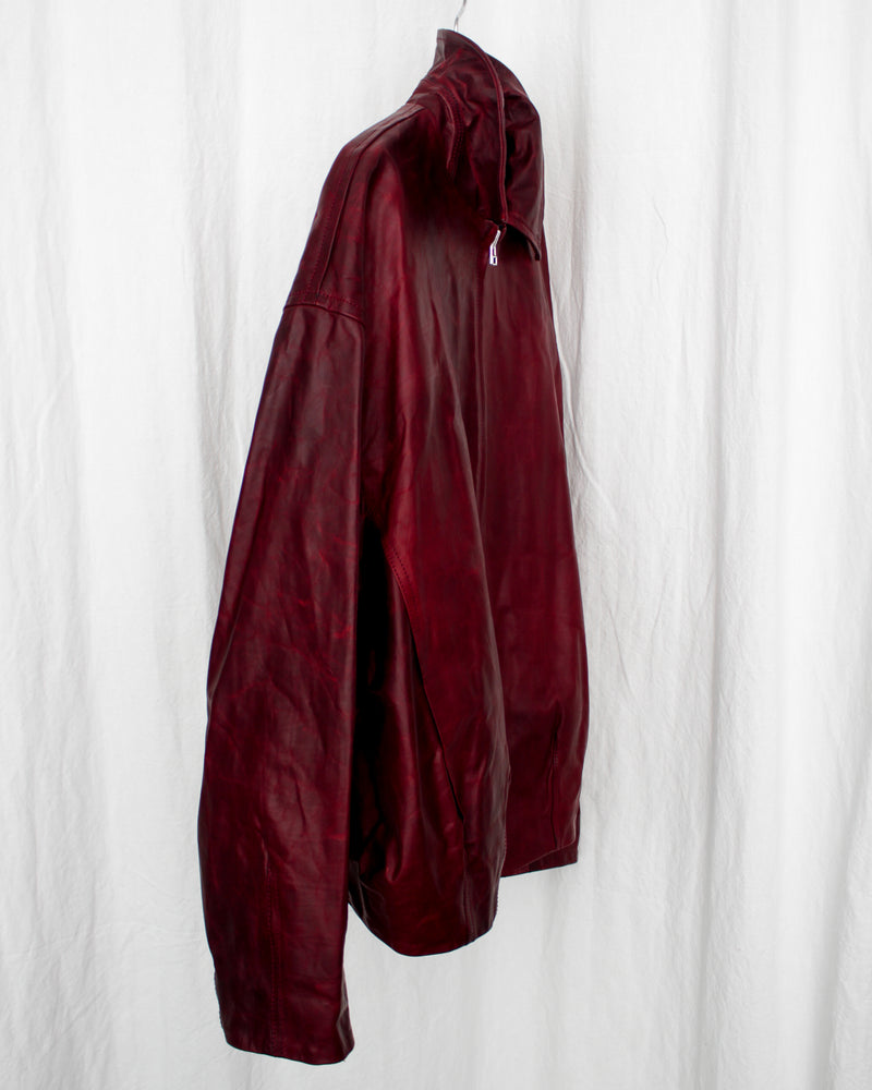 OMAR AFRIDI / BUD BLOUSON - Burgundy (OA-AW25-LTH-103-02)