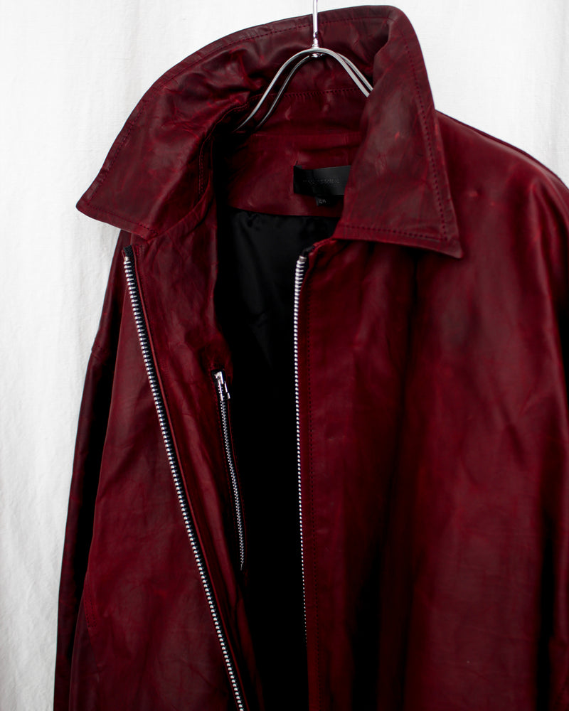OMAR AFRIDI / BUD BLOUSON - Burgundy (OA-AW25-LTH-103-02)