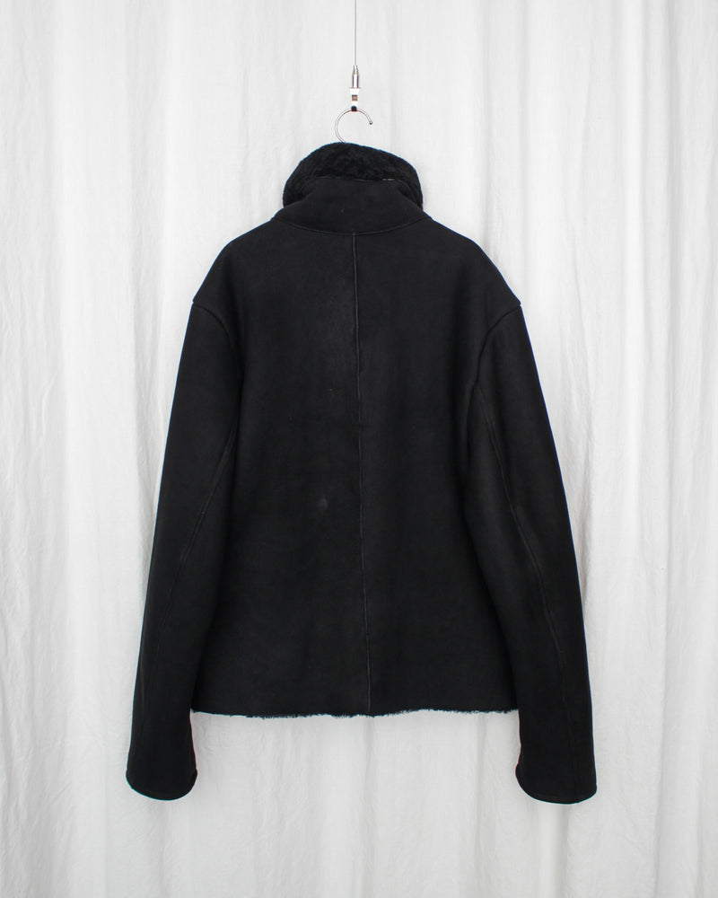 OMAR AFRIDI / SHEARLING JACKET - Black (OA-AW25-LTH-101-01)