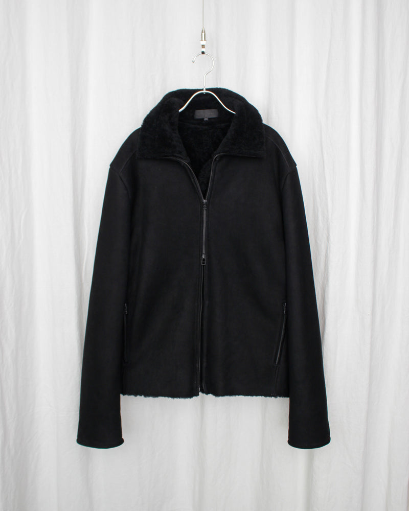 OMAR AFRIDI / SHEARLING JACKET - Black (OA-AW25-LTH-101-01)