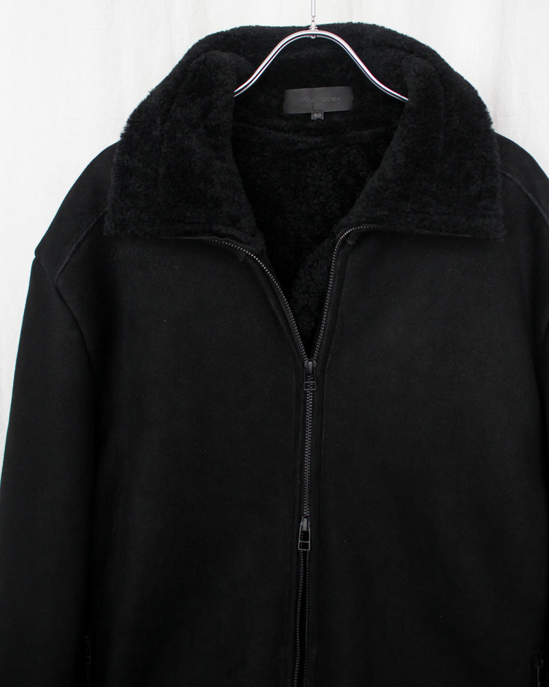 OMAR AFRIDI / SHEARLING JACKET - Black (OA-AW25-LTH-101-01)