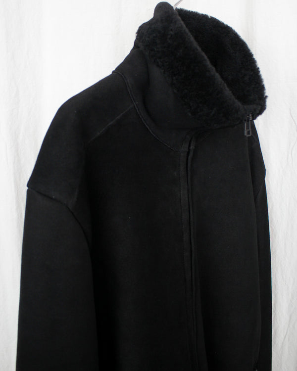 OMAR AFRIDI / SHEARLING JACKET - Black (OA-AW25-LTH-101-01)
