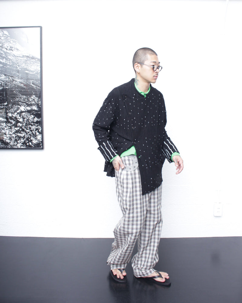 KIKO KOSTADINOV / FITZ TROUSER - Oyster Check/Taupe (KKAW25T02-6)