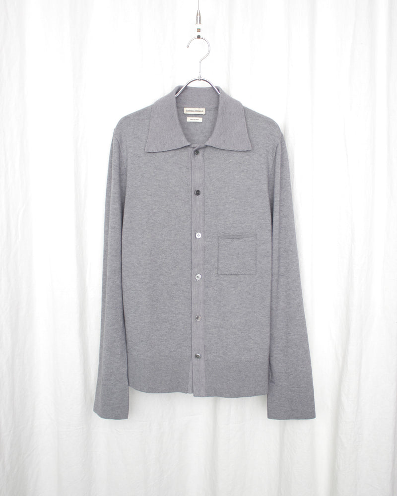 CAMISAS MANOLO / ALLUMINIO KNITTED SHIRT - Top Grey (25023003)