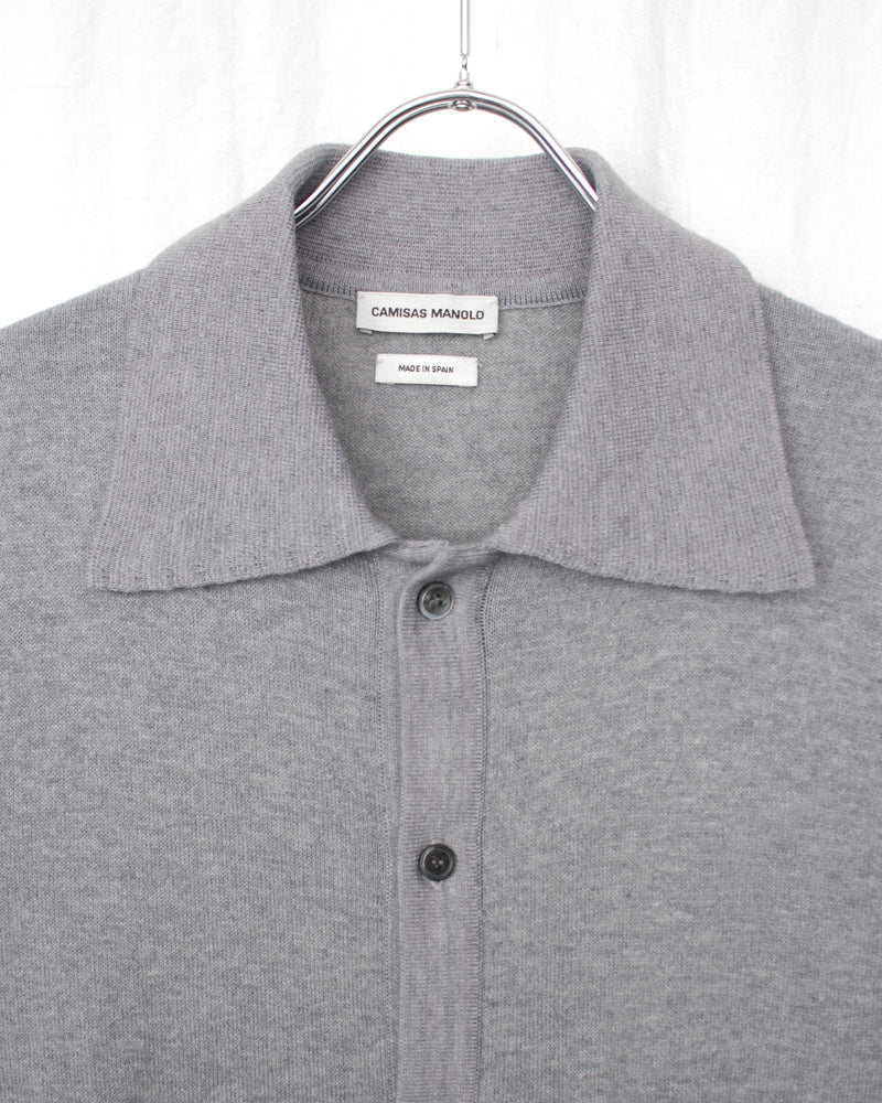 CAMISAS MANOLO / ALLUMINIO KNITTED SHIRT - Top Grey (25023003)
