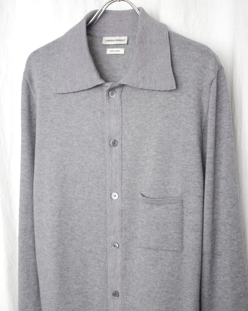 CAMISAS MANOLO / ALLUMINIO KNITTED SHIRT - Top Grey (25023003)