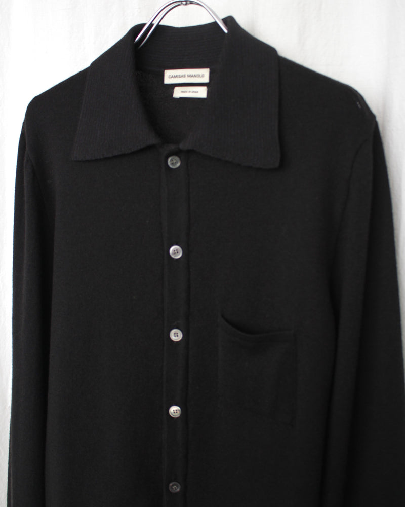 CAMISAS MANOLO / NERO KNITTED SHIRT - Black (25023004)