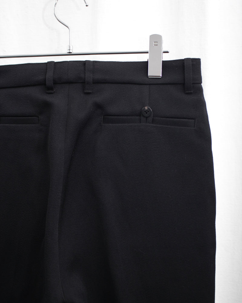 DOUBLE FACE FLAIRE TROUSERS (BR58-AW24) Black (Reversible:Gray)