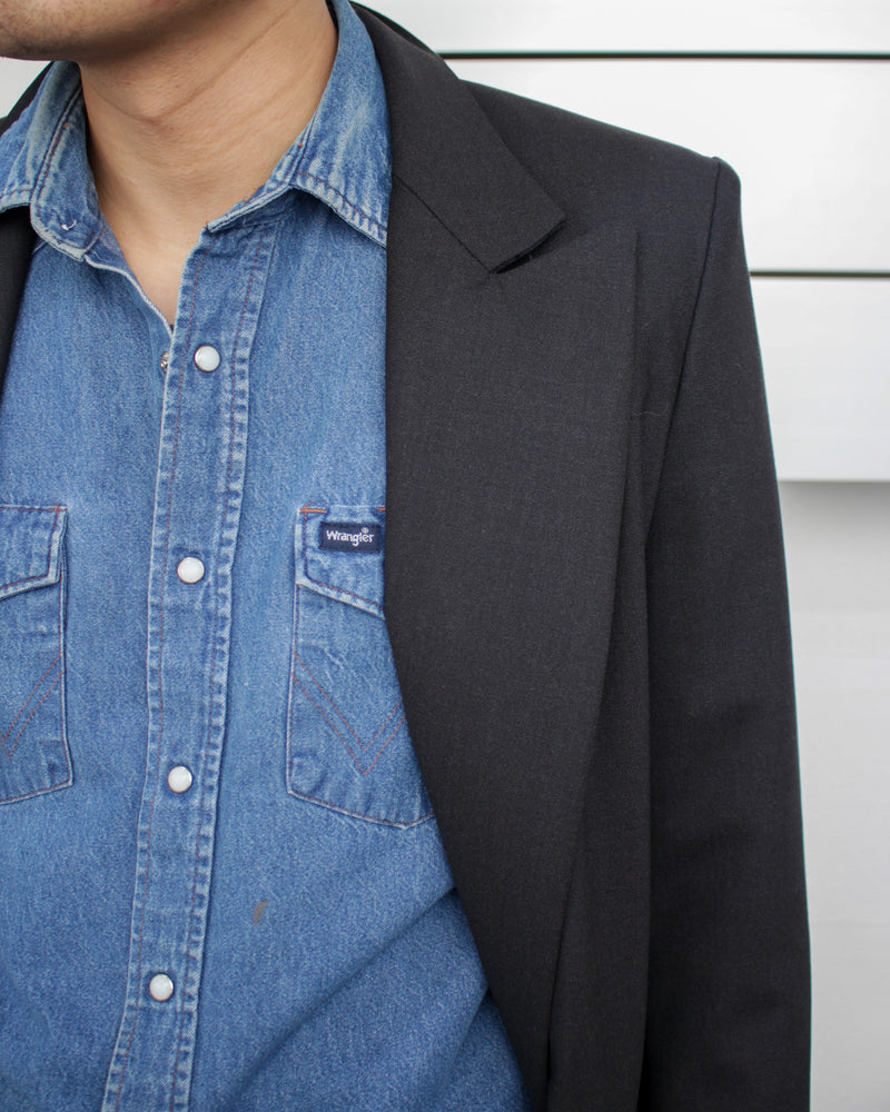 CLASS / CHARCOAL BUTTONLESS JACKET - Charcoal (CCFS04UNI)
