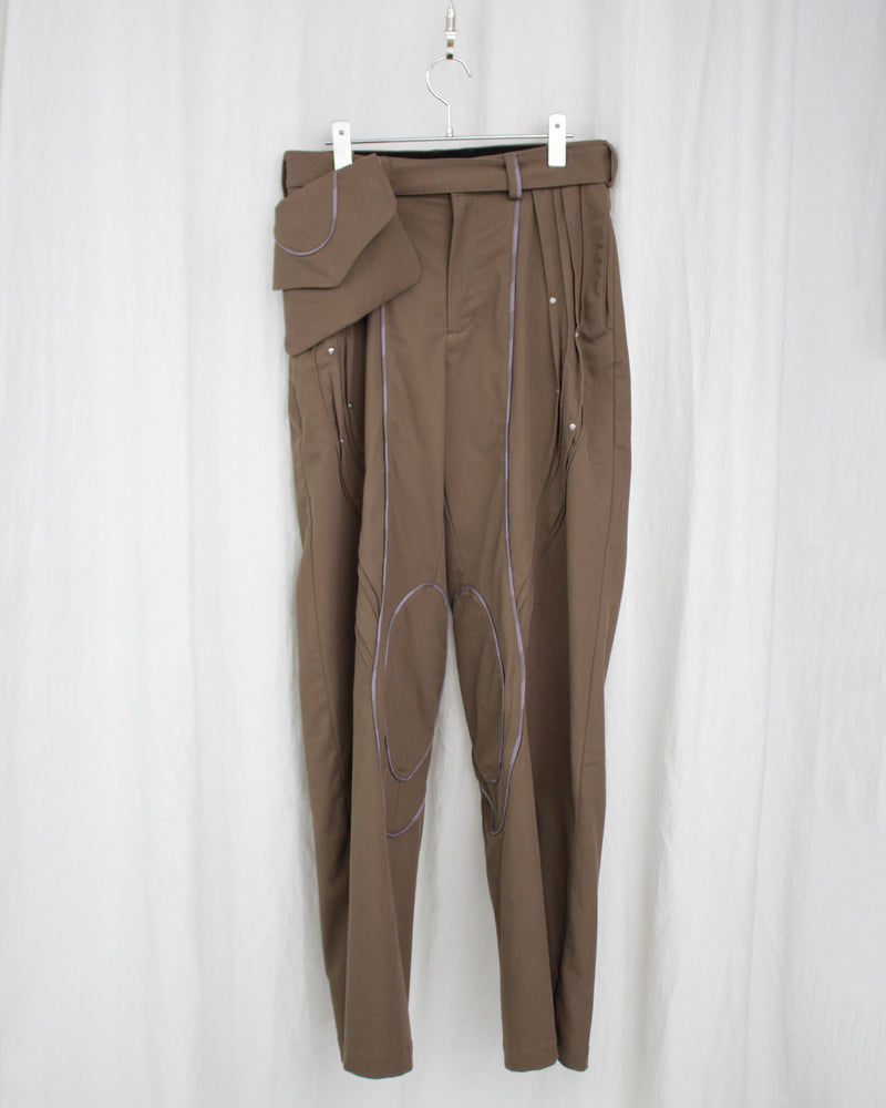 CHALICE TROUSER W BAG (KKAW24T03-15) Brass Green