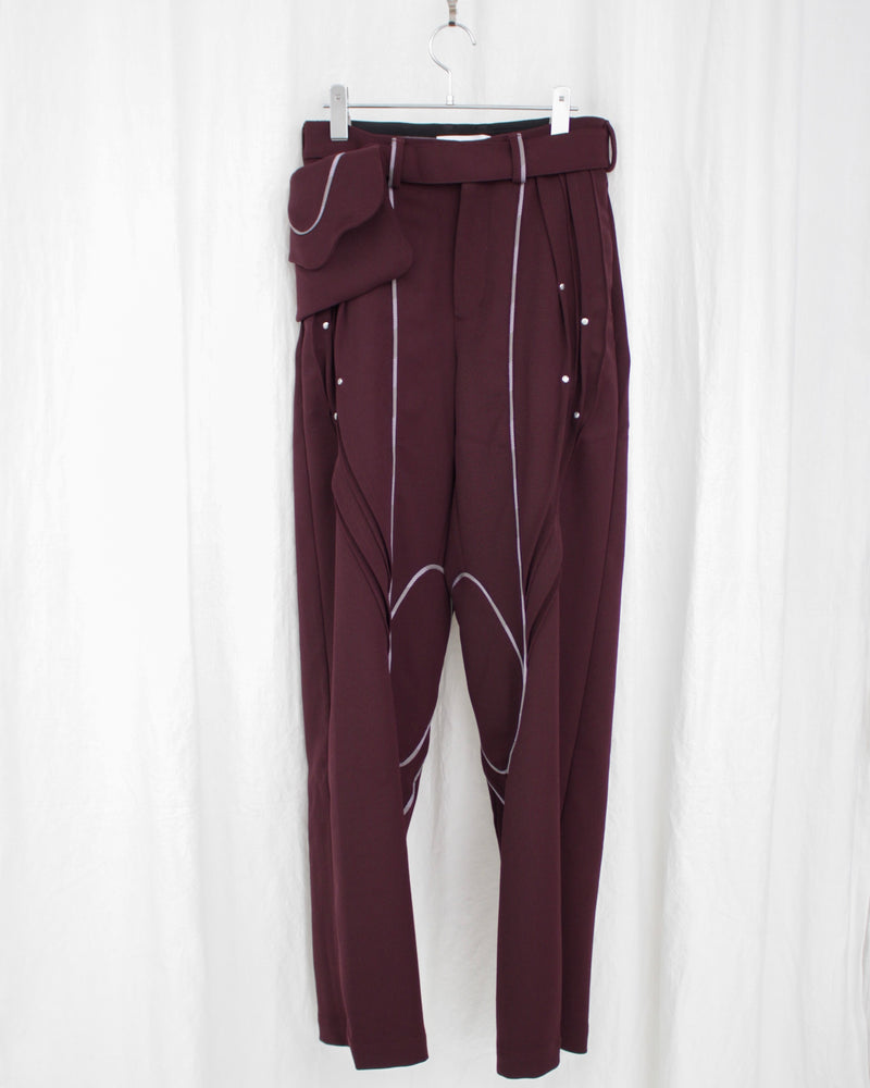 CHALICE TROUSER W BAG (KKAW24T03-13) Maroon