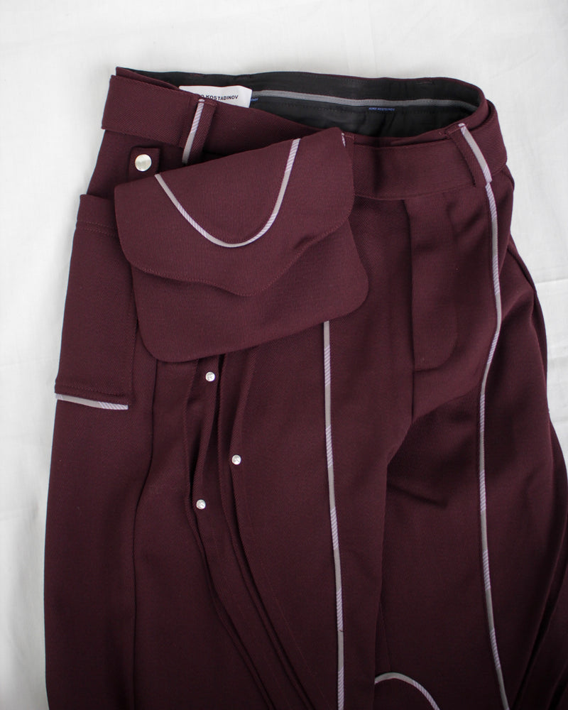 CHALICE TROUSER W BAG (KKAW24T03-13) Maroon