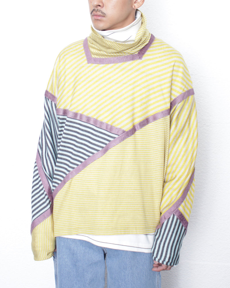KIKO KOSTADINOV / RADAY SHORT JERSEY TOP - W. Blue & Grey/N/ Blue & Grey/W. Black & Beige/N. Black & Beige (KKAW25TP08-188)