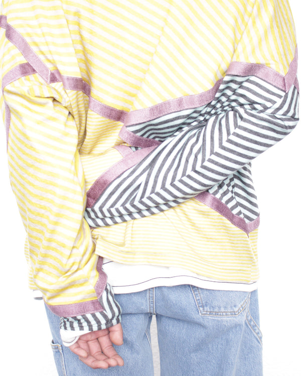 KIKO KOSTADINOV / RADAY SHORT JERSEY TOP - W. Blue & Grey/N/ Blue & Grey/W. Black & Beige/N. Black & Beige (KKAW25TP08-188)