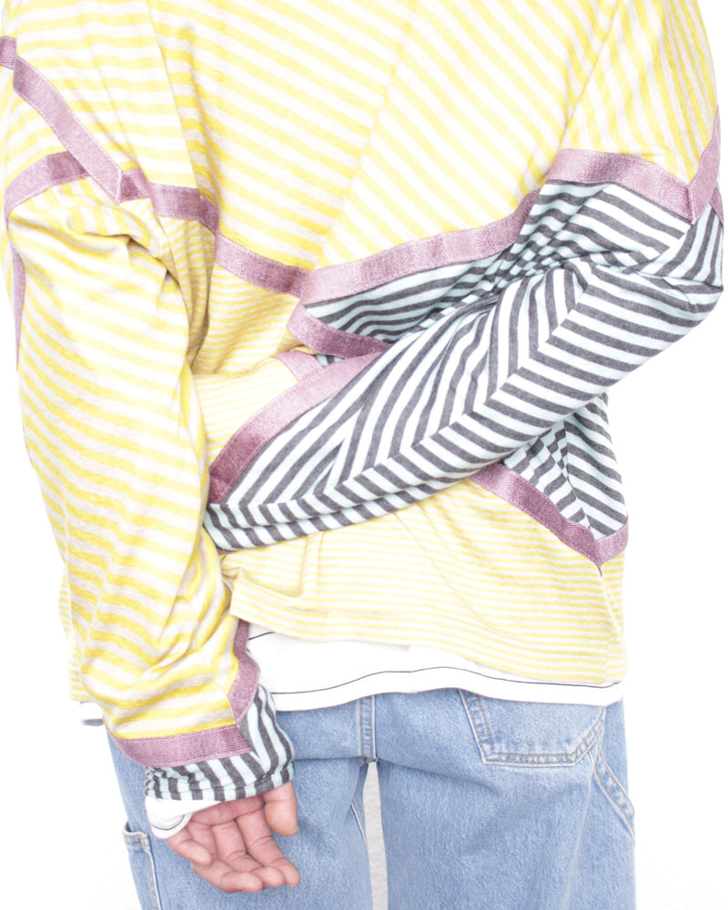 KIKO KOSTADINOV / RADAY SHORT JERSEY TOP - W. Blue & Grey/N/ Blue & Grey/W. Black & Beige/N. Black & Beige (KKAW25TP08-188)