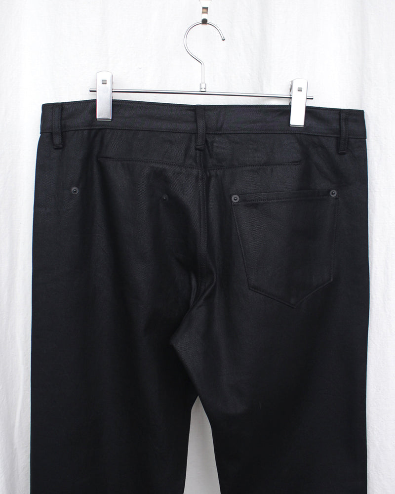 I SHII / 4-POCKET WAXED DENIM - Black (i SHII-01)