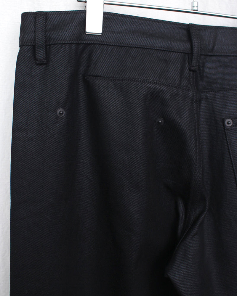 I SHII / 4-POCKET WAXED DENIM - Black (i SHII-01)