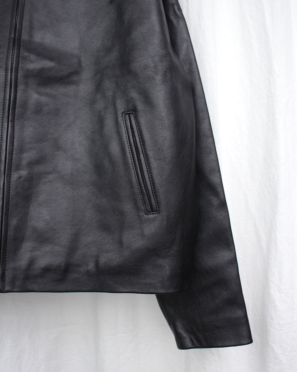 I SHII / CLUBMAN LEATHER JACKET (I SHII-09) Black – Mukta / Sal