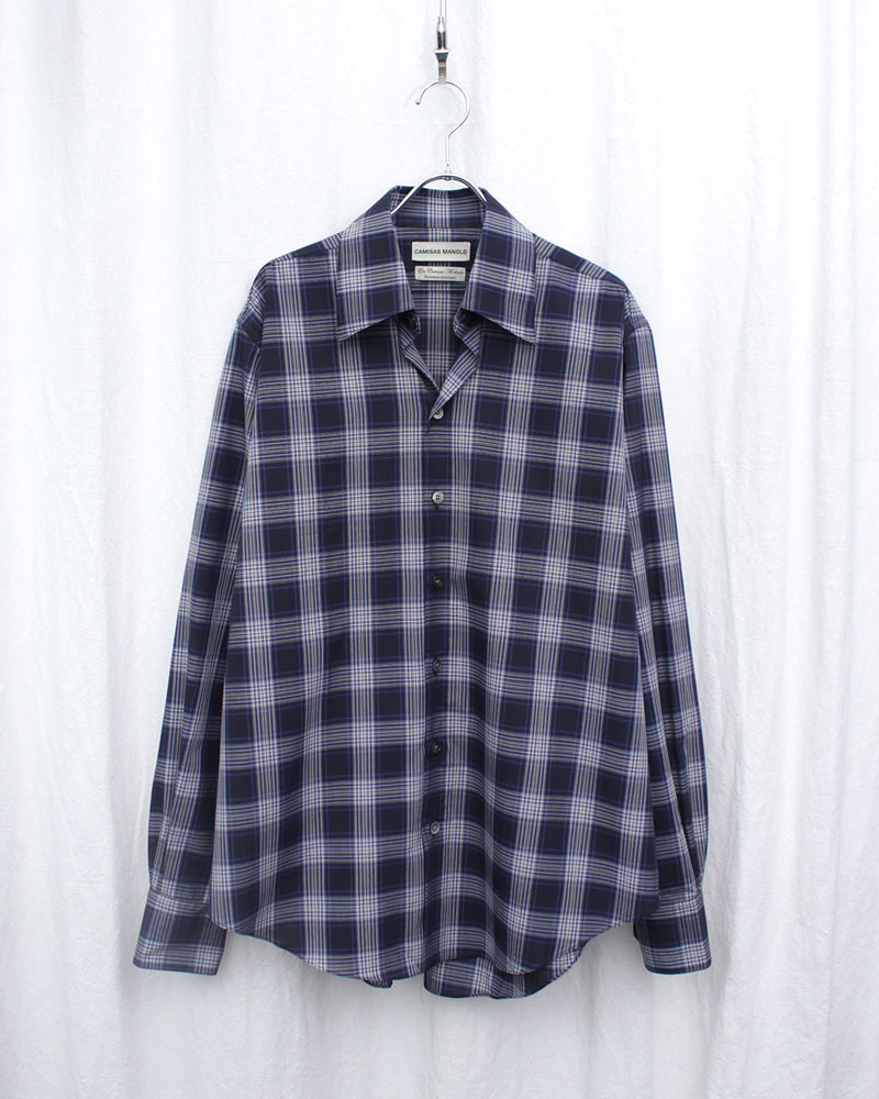 CAMISAS MANOLO / NORMAL SHIRT (26010608) Navy Blue/White Checks