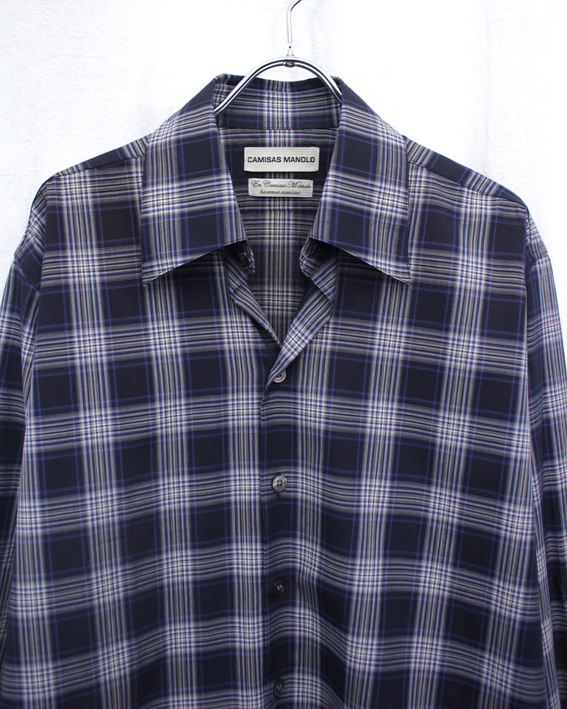 CAMISAS MANOLO / NORMAL SHIRT (26010608) Navy Blue/White Checks