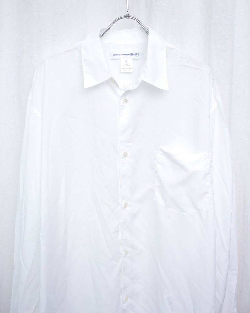 COMME DES GARÇONS SHIRT / POLYESTER POPLIN GARMENT TREATED SHIRT