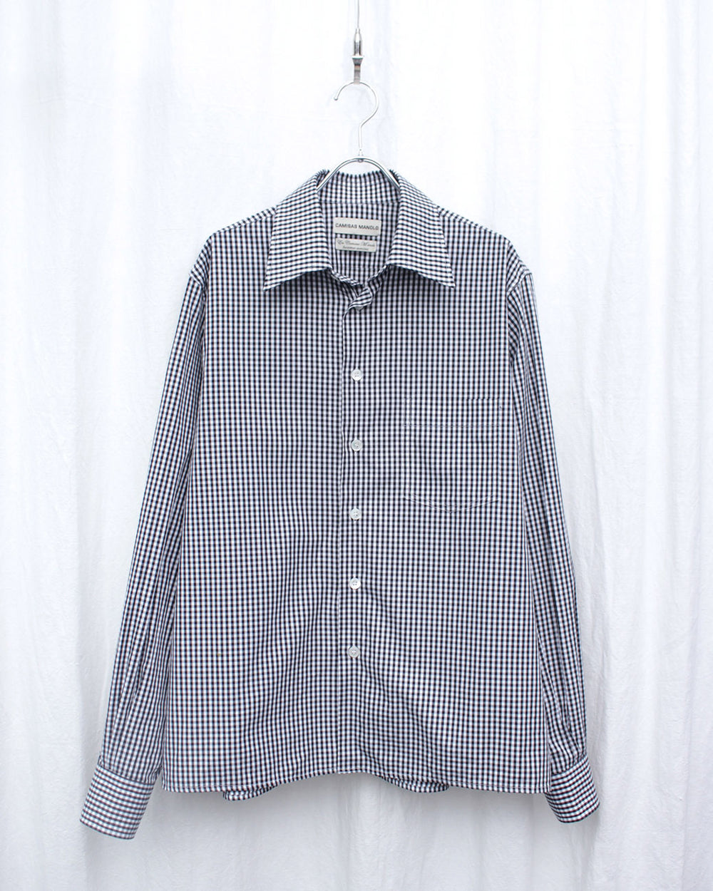 CAMISAS MANOLO / GINGHAM CHECK CAMPO SHIRT (26010201) Black/White