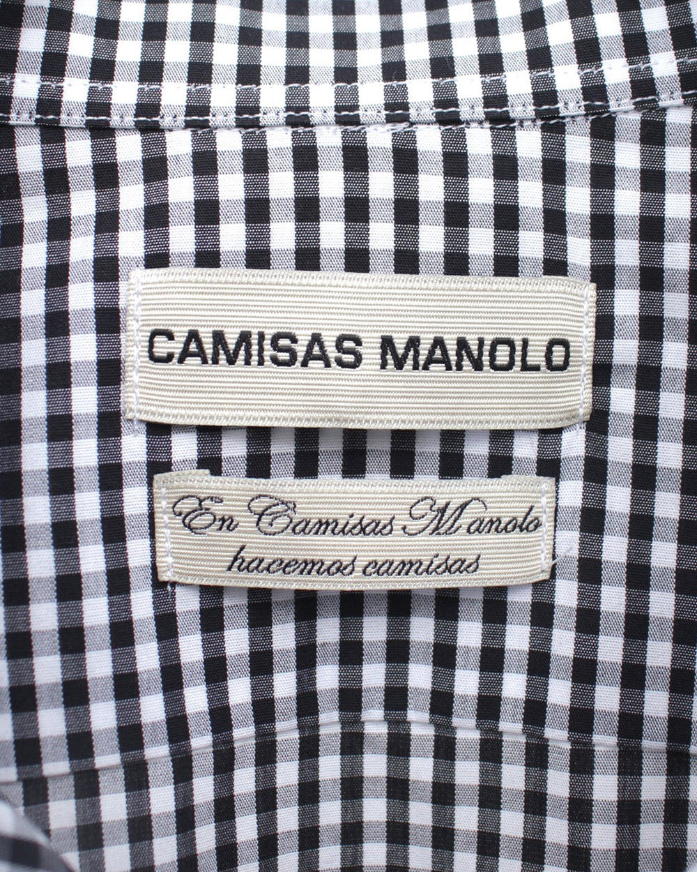 CAMISAS MANOLO / GINGHAM CHECK CAMPO SHIRT (26010201) Black/White