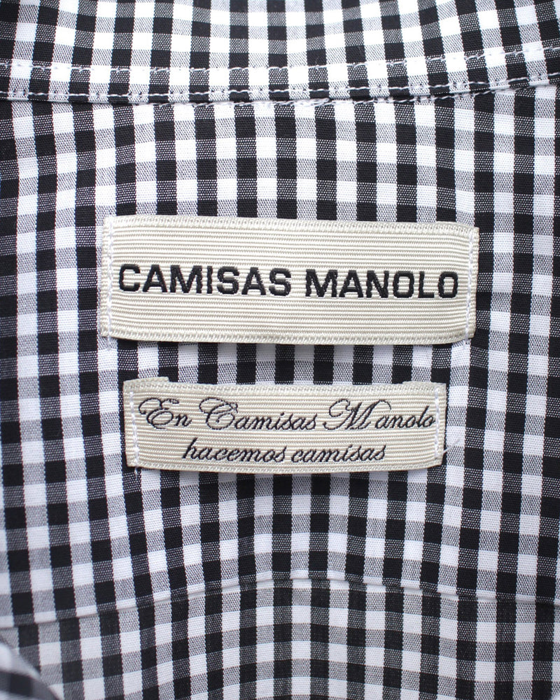 CAMISAS MANOLO / GINGHAM CHECK CAMPO SHIRT (26010201) Black/White