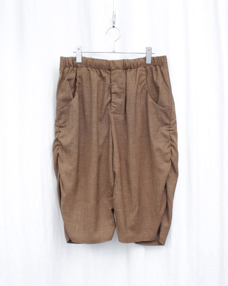 GABRIELA COLL GARMENTS / NO.330 SUMMER WOOL DRAPED SHORT TROUSERS