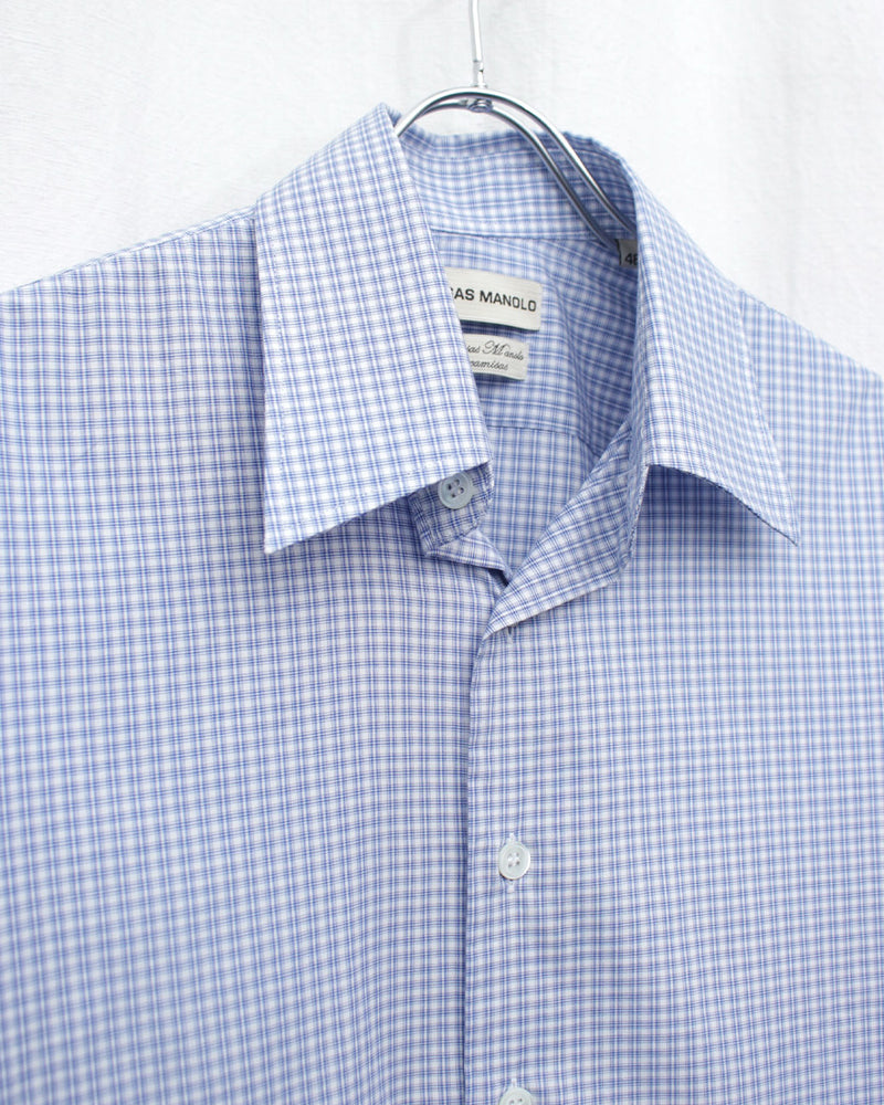 CAMISAS MANOLO / CAMISA SHIRT (26010502) Blue Checks – Mukta / Sal