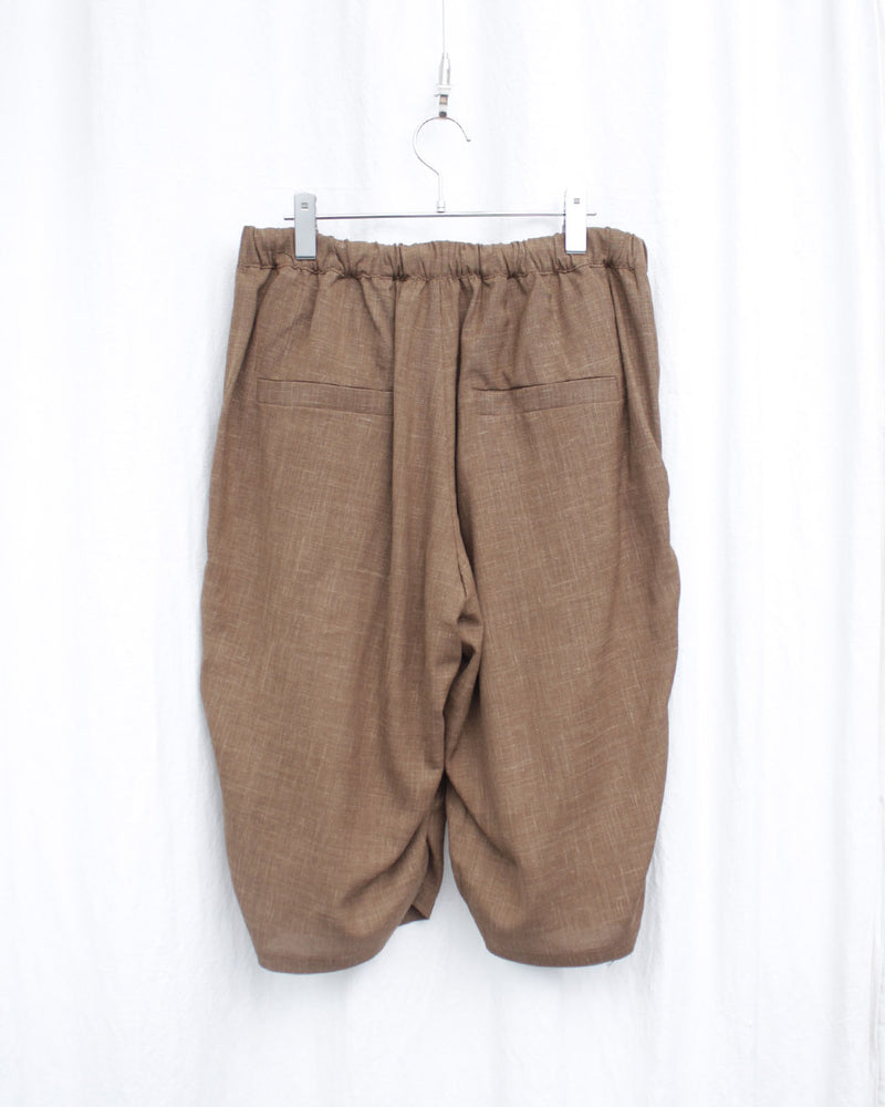 GABRIELA COLL GARMENTS / NO.330 SUMMER WOOL DRAPED SHORT TROUSERS