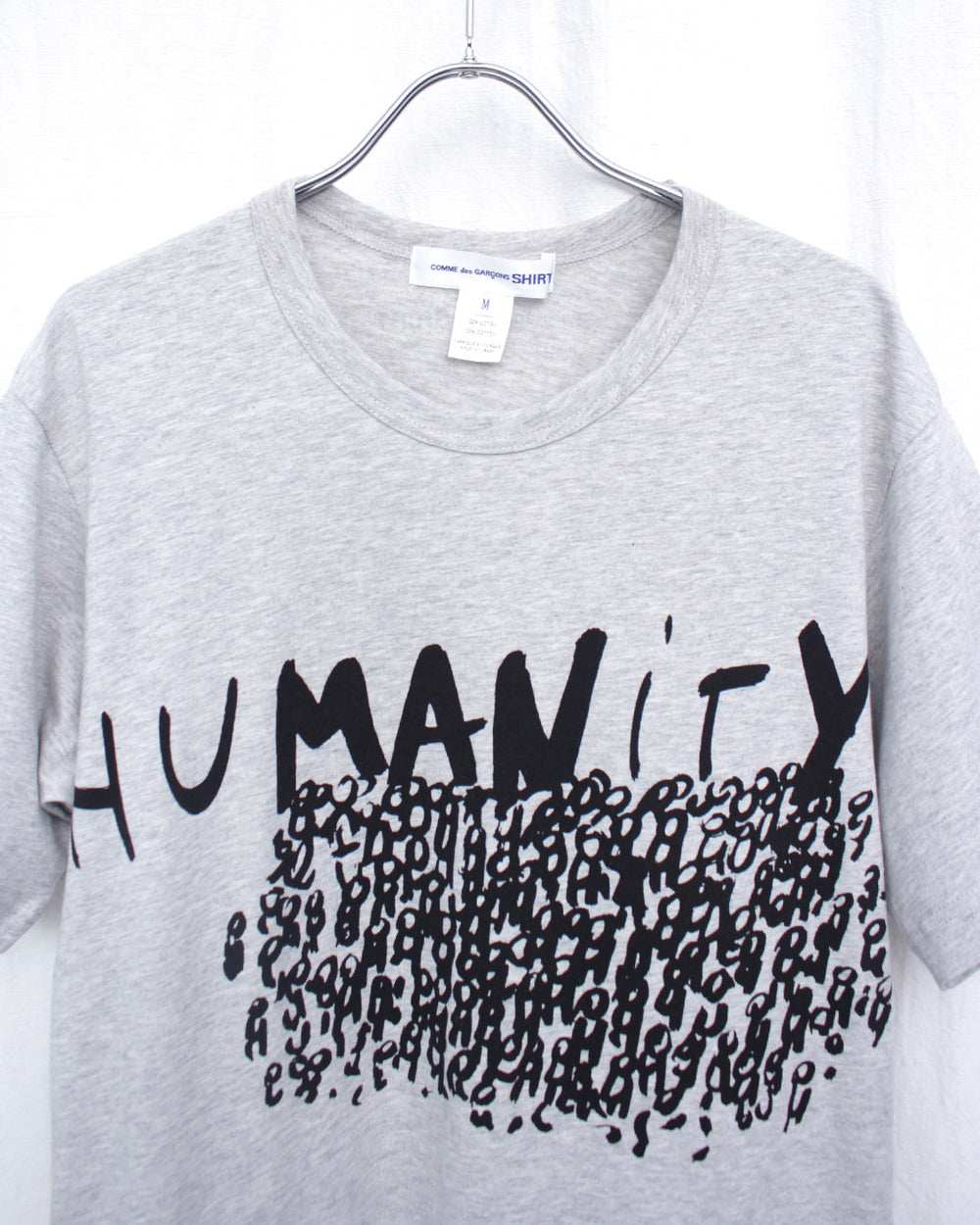 COMME DES GARÇONS SHIRT / HUMANITY T-SHIRT (FQ-T005-051) Top Grey