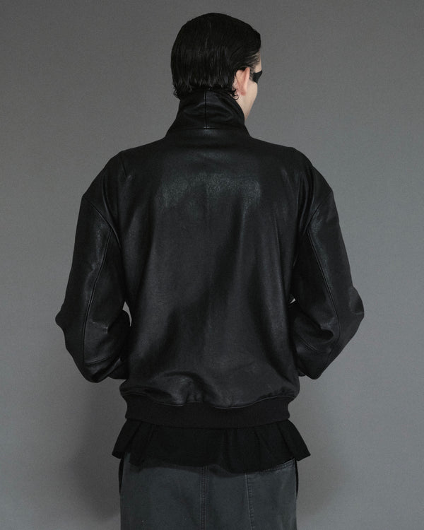 I SHII / CLUBMAN LEATHER FLIGHT JACKET - Black (i SHII-17)