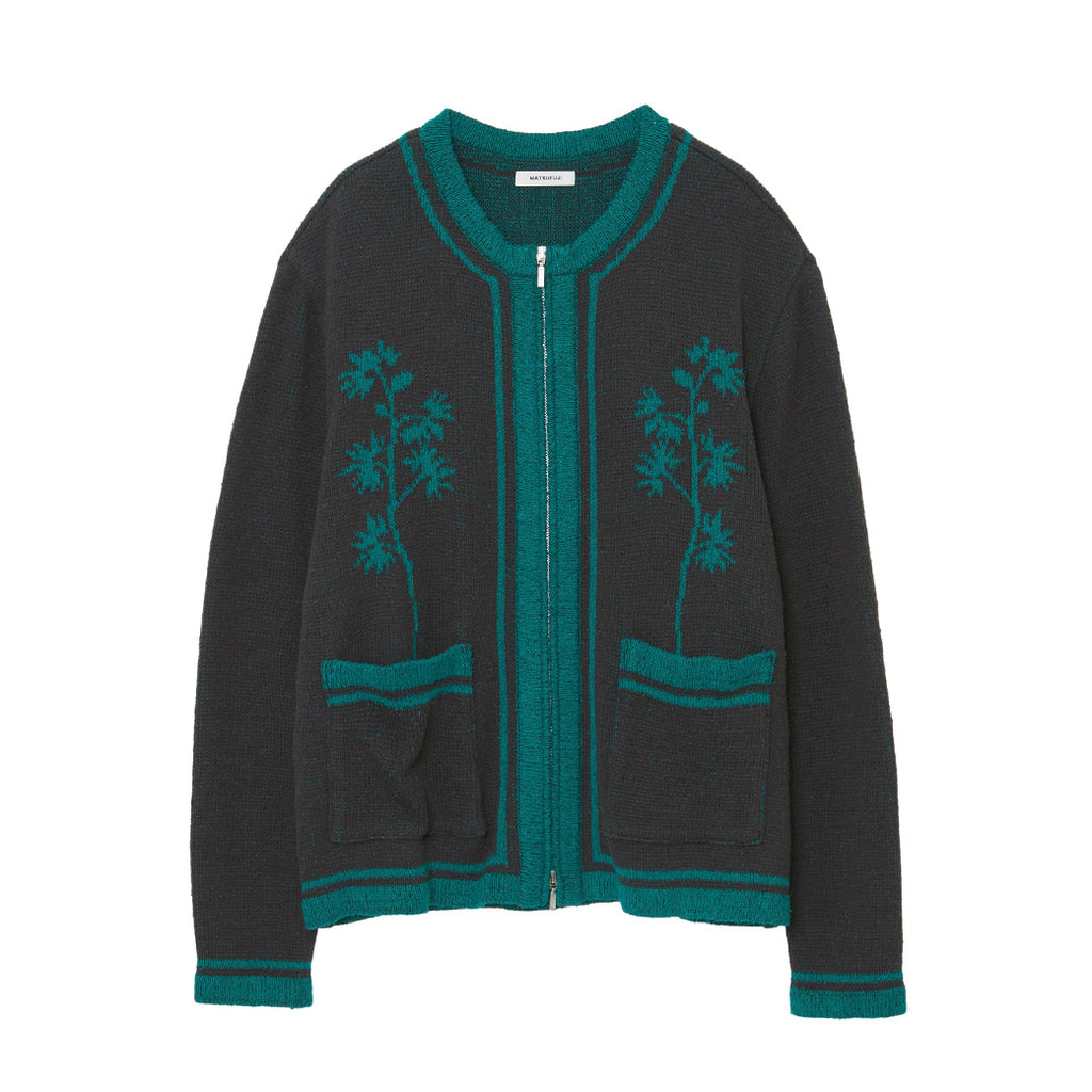 MATSUFUJI マツフジ ZIP UP KNIT CARDIGAN (M231-0504