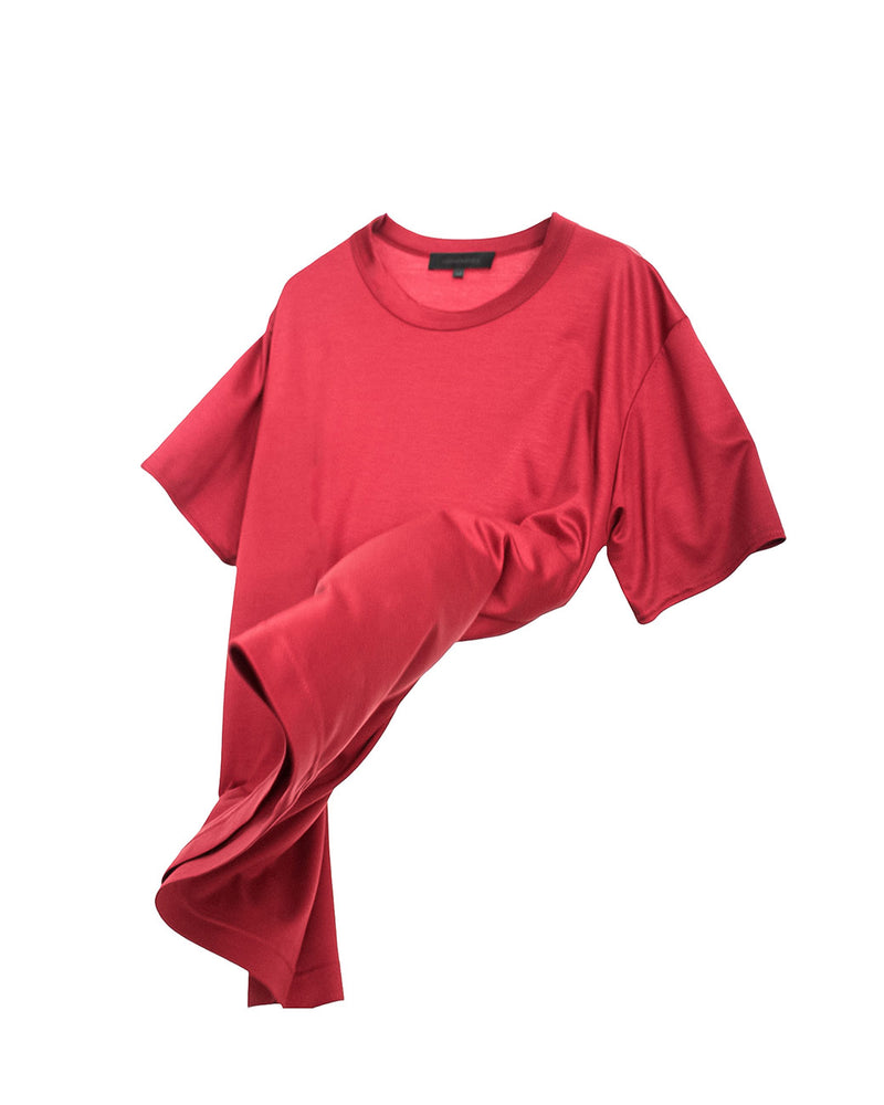 OMAR AFRIDI / H/S TEE / MOCK LODI (OA-SS26-JER-104-04) Burgundy