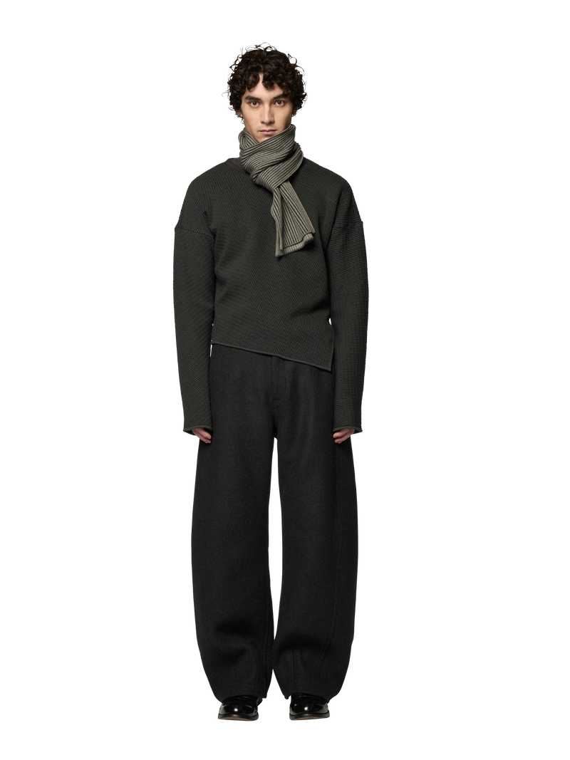 OMAR AFRIDI / ARTICULATED KNITTED SCARF - L.Grey (OA-AW25-ACC-105-04)