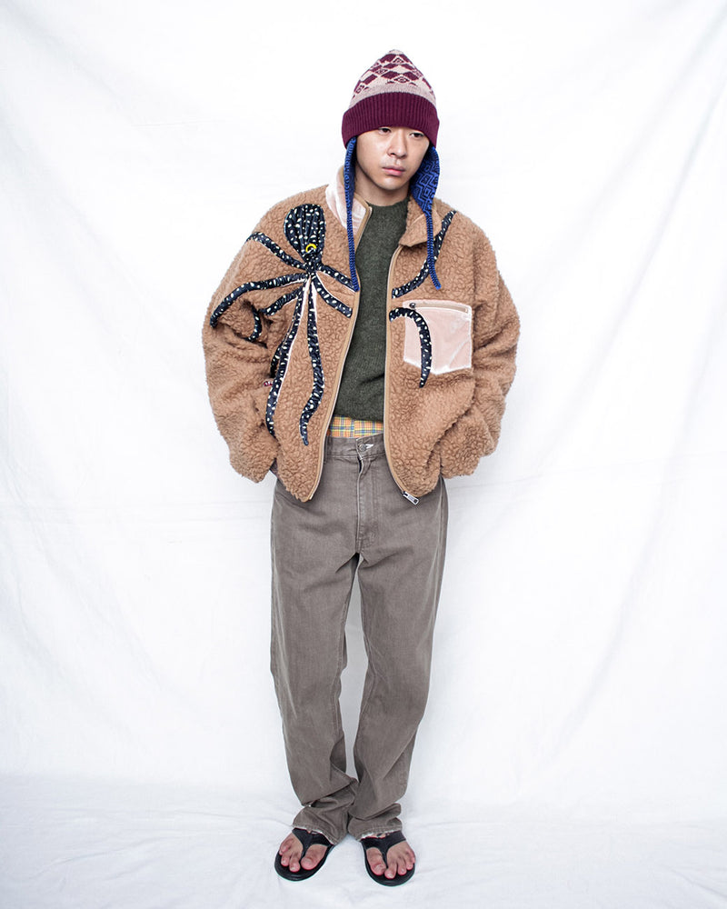 PENULTIMATE / OCTOPUS FLEECE JACKET (WJ-08-AW26-MUKTA) Teddy