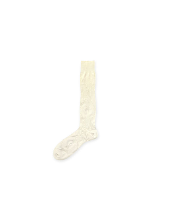 Mukta / Sal / "SMITH" ARGYLE SOCKS - Ecru (NOUTOMI-02)