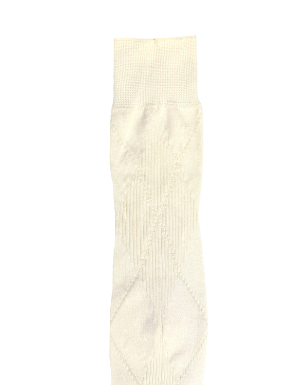 Mukta / Sal / "SMITH" ARGYLE SOCKS - Ecru (NOUTOMI-02)
